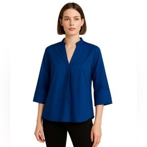 Harshman Spirea Blouse in Midnight Blue